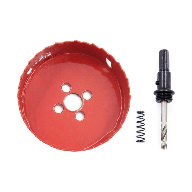 Laiwei Hole Saw Drill Bit LAIWEI HSS Hole Cutter with Arbor for Wood,PVC Board and Plasterboard(3-3/4"(95mm Hole Saw)) - Image 3